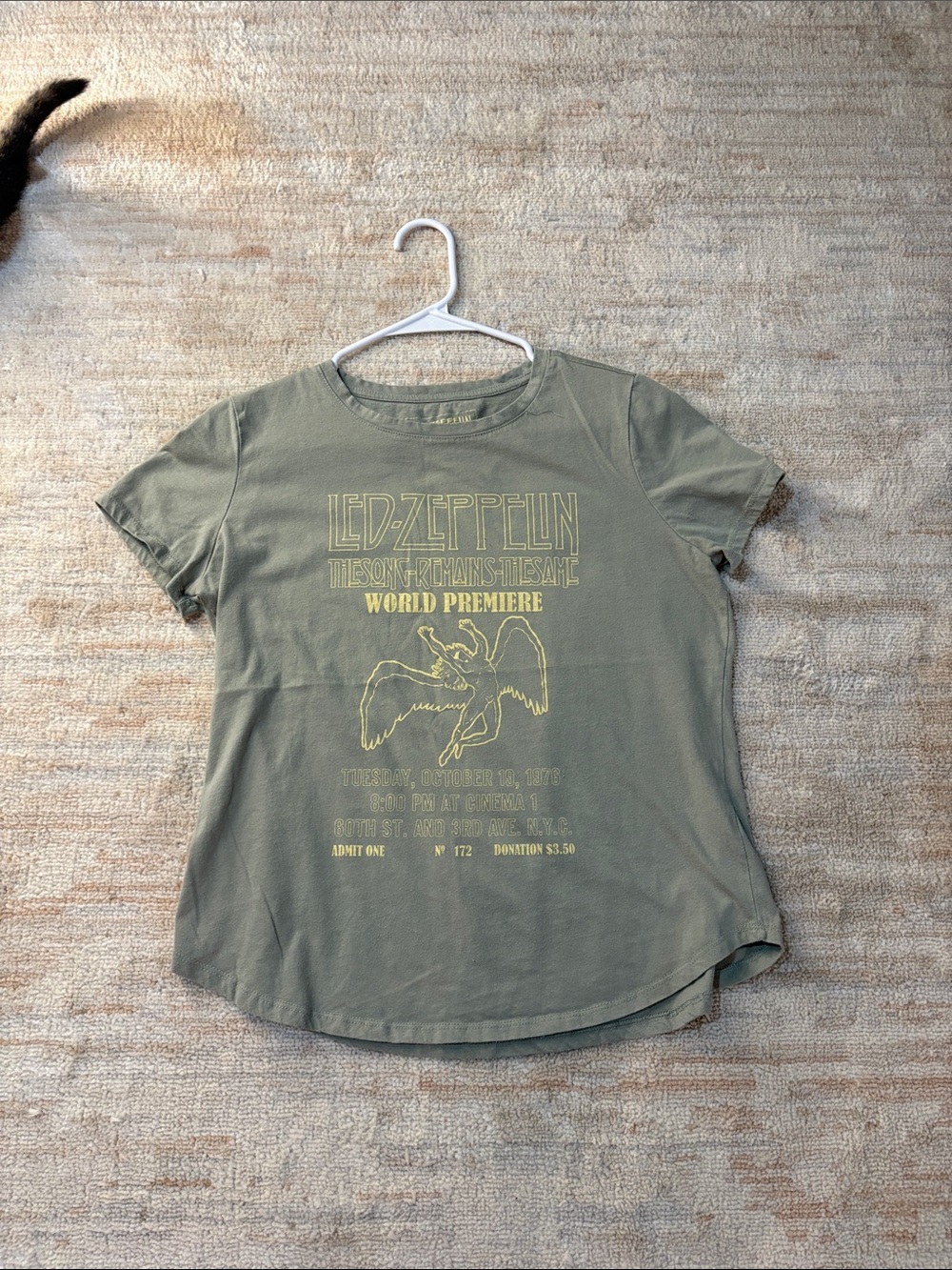 Led Zeppelin Olive Graphic Tee - Women